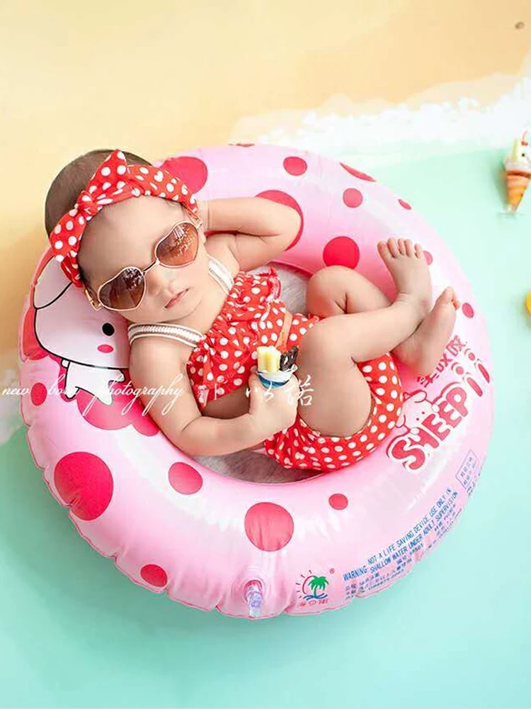 Beach bikini newborn photography clothing props swimwear baby sunglasses swimming theme 100 day baby ベビーフォト  bebê