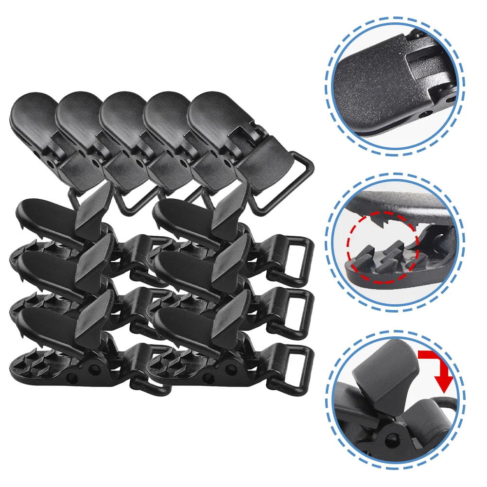 

20 Pcs Tent Buckle Clip Windproof Rope for Tarp Clips Heavy Duty Lock Grip