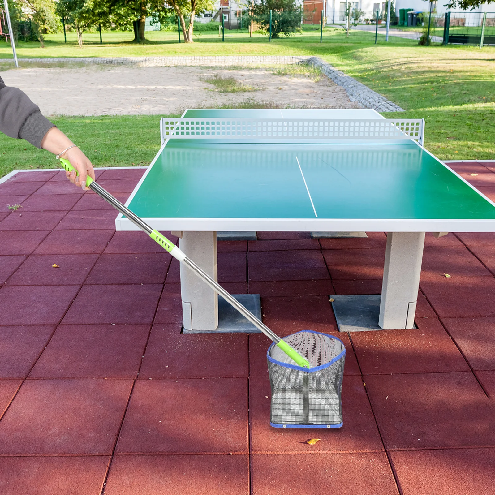 

1pc Portable Tennis Picker Adjustable Telescopic Handle Table Tennis Ball Collector Large Capacity Ball Catcher For Sports Gym
