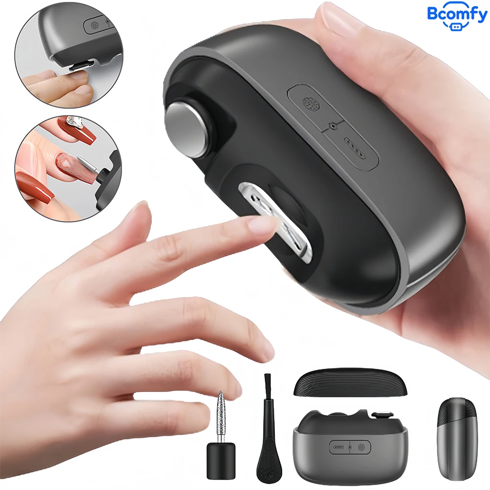 Electric Nail Clippers with LightAutomatic Nail Trimmer Portable Adult Baby Fingernail Cutter Polishing Grinder Nails Cutter
