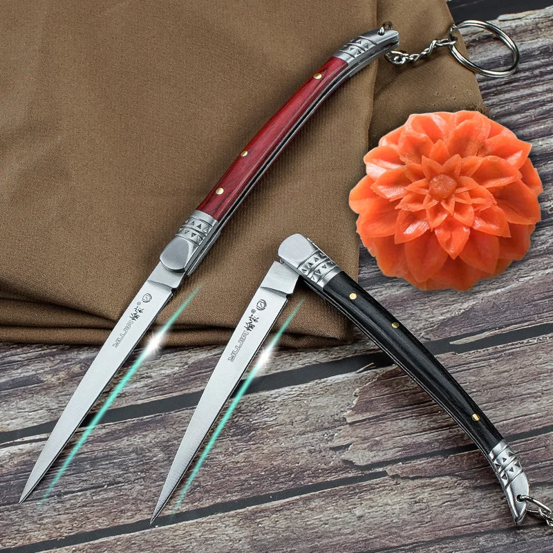 Cozinha Dobrável Escultura Faca de Bolso Cortador de Utilidade Multifuncional Acampamento ao ar Livre Facas Japonesas Sharp Fruit Jackknife 3cr13