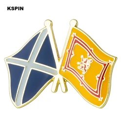 Scotland Blue & Scotland Lion Friendship Lapel Pins Flag Lapel Pins Country Flag Badge Flag Badge Brooch XY0521