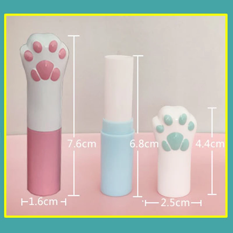 5 teil/los 4g DIY MINI Nette Cartoon Bunte Lipgloss Container Rohre Katze Pfote Lippenstift Rohre Leer Kosmetische Container Reise flasche