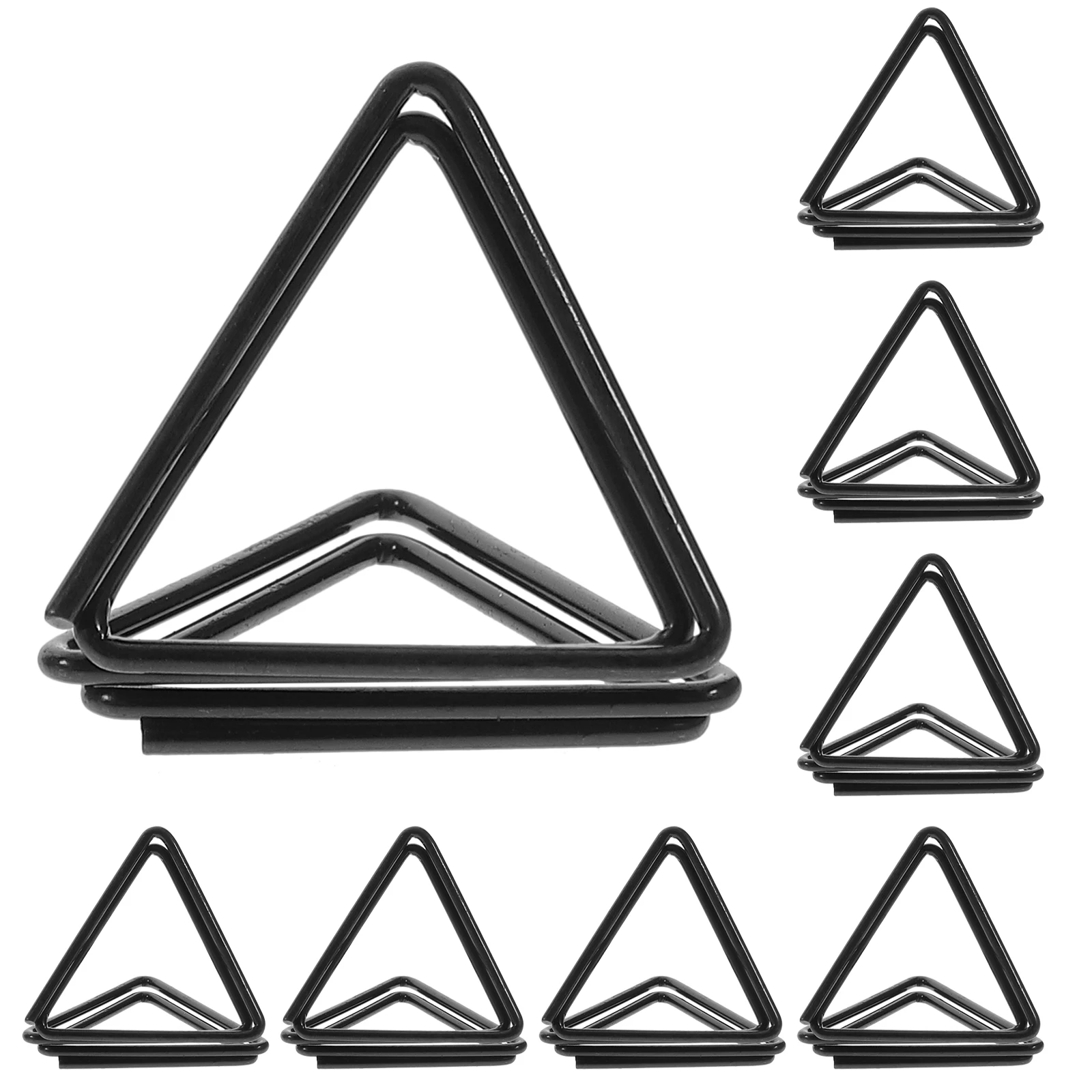 

30pcs Small Paper Office Triangular Memo Clips Supplies Medium Paper Clips Gold Color Desktop Organization Photo Stand