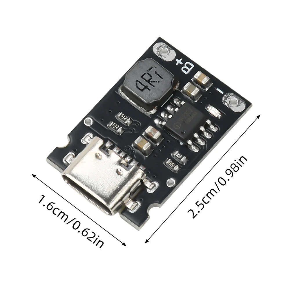 Panel de carga de batería de fosfato de hierro y litio ultrapequeño USB tipo C, módulo de cargador de alta corriente 2,4A, 3,2 V, 3,6 V, 1-10 Uds.
