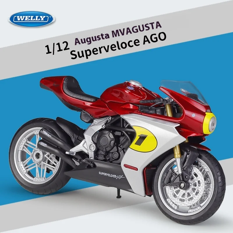 Augusta 2022 MV Agusta Super Veloce Agwelly 1: 12 Simulation Motorcycle Collection Motorcycle Boy Model Gift