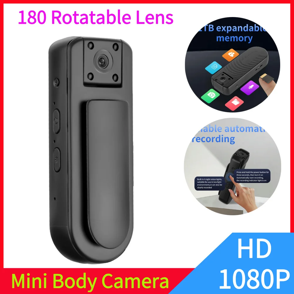 HD 1080P Mini Body Camera with Audio & Video Recording WiFi Sport Bike Outdoor Video Recorder Portable Small Personal Camcorder