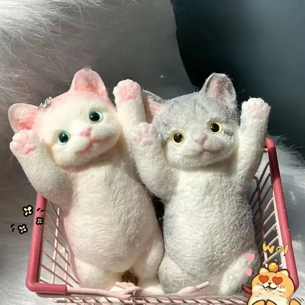 Jouet à presser pour chat anti-Stress, jouet réaliste TPR Fidget pour l'anxiété, jouet sensoriel doux pour enfants, adolescents et adultes, Mochi Squishy