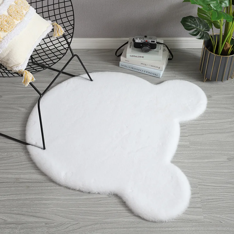 

Modern Thickened Cartoon Animal Bear Head Shaped Carpet Bedroom Entrance Floor Mat