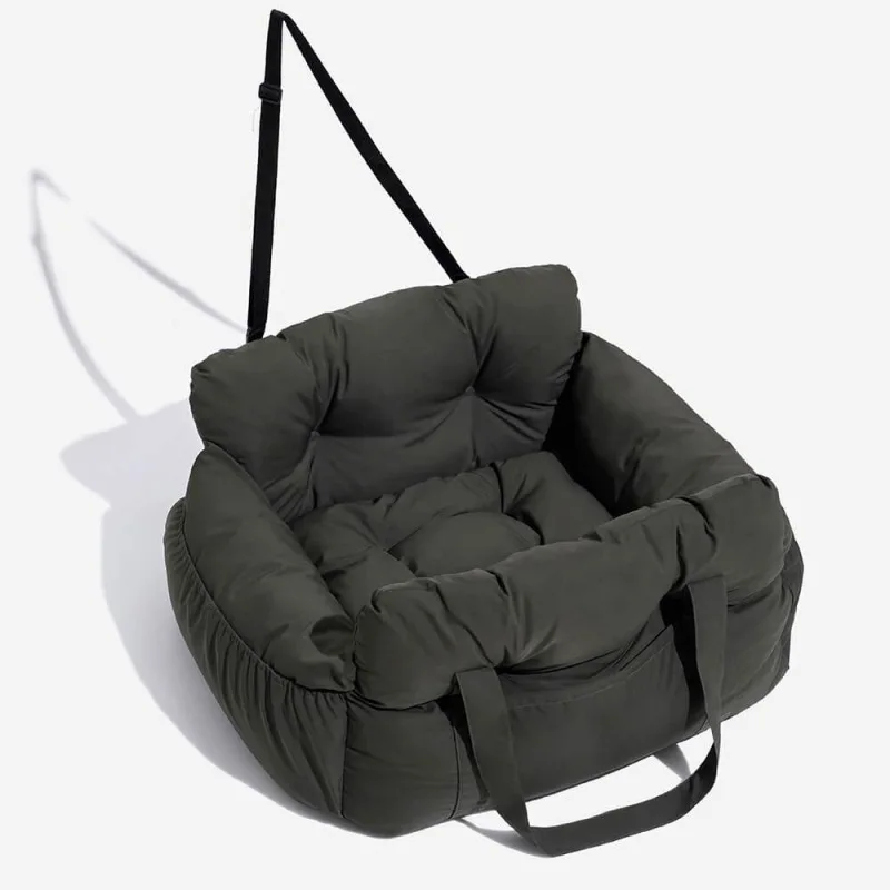 

Portable Pet Car Seat Bed with Safety Strap, Detachable Cushion, Travel Dog Booster Seat for Small Dogs and Cats
