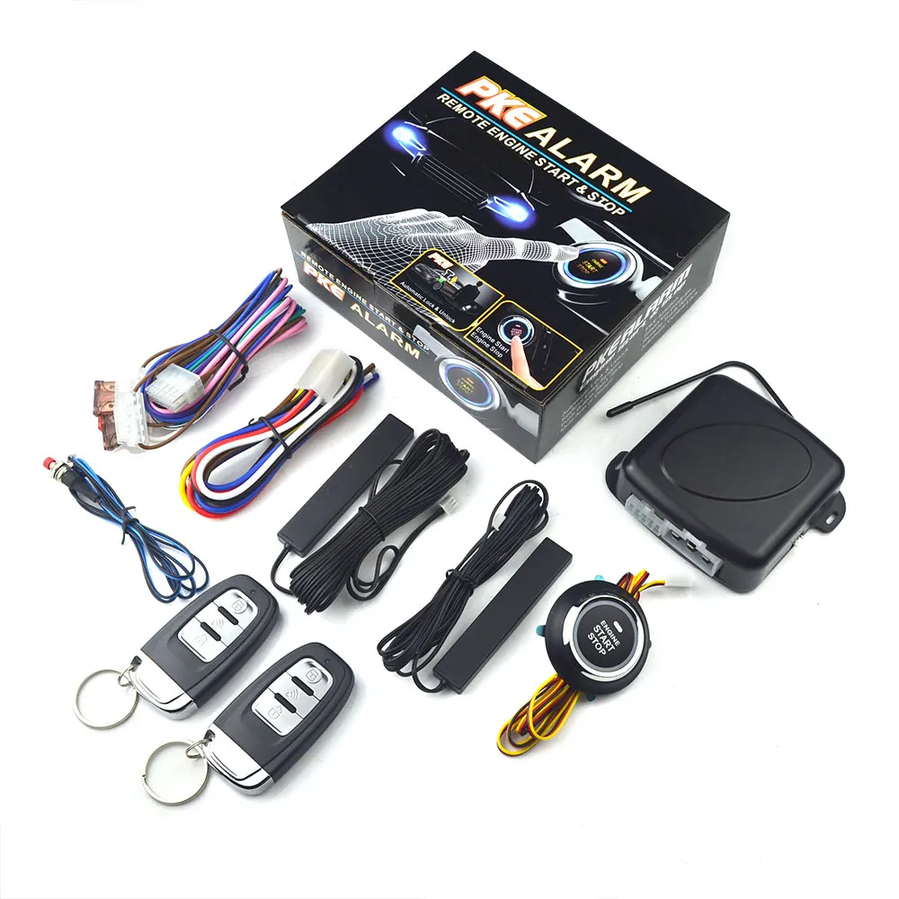 Universal 12V Car Retrofit Start Stop Switch PKE Keyless Entry Remote Start Car Alarm Autostart Central Locking Automotivo