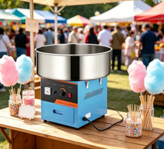 Blue Commercial Electric Cotton Candy Machine 20.5
