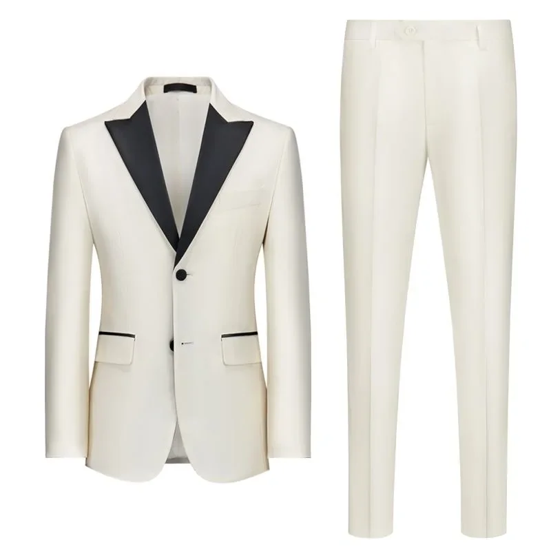 2O26 Western style frozen custom formal business groom wedding suit