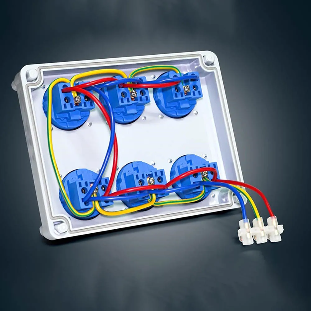 Household Outdoor Waterproof 220-250V 16A Distributor Socket Box Wall Mounted Home Electric Car Charging Sockets Box