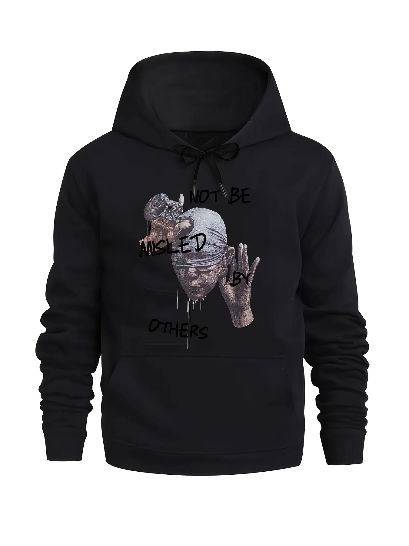 

Gothic Blindfold Graphic Print Autumn and Winter Men's and Women's Hoodies Casual Loose Outdoor Street Sports Training Brand