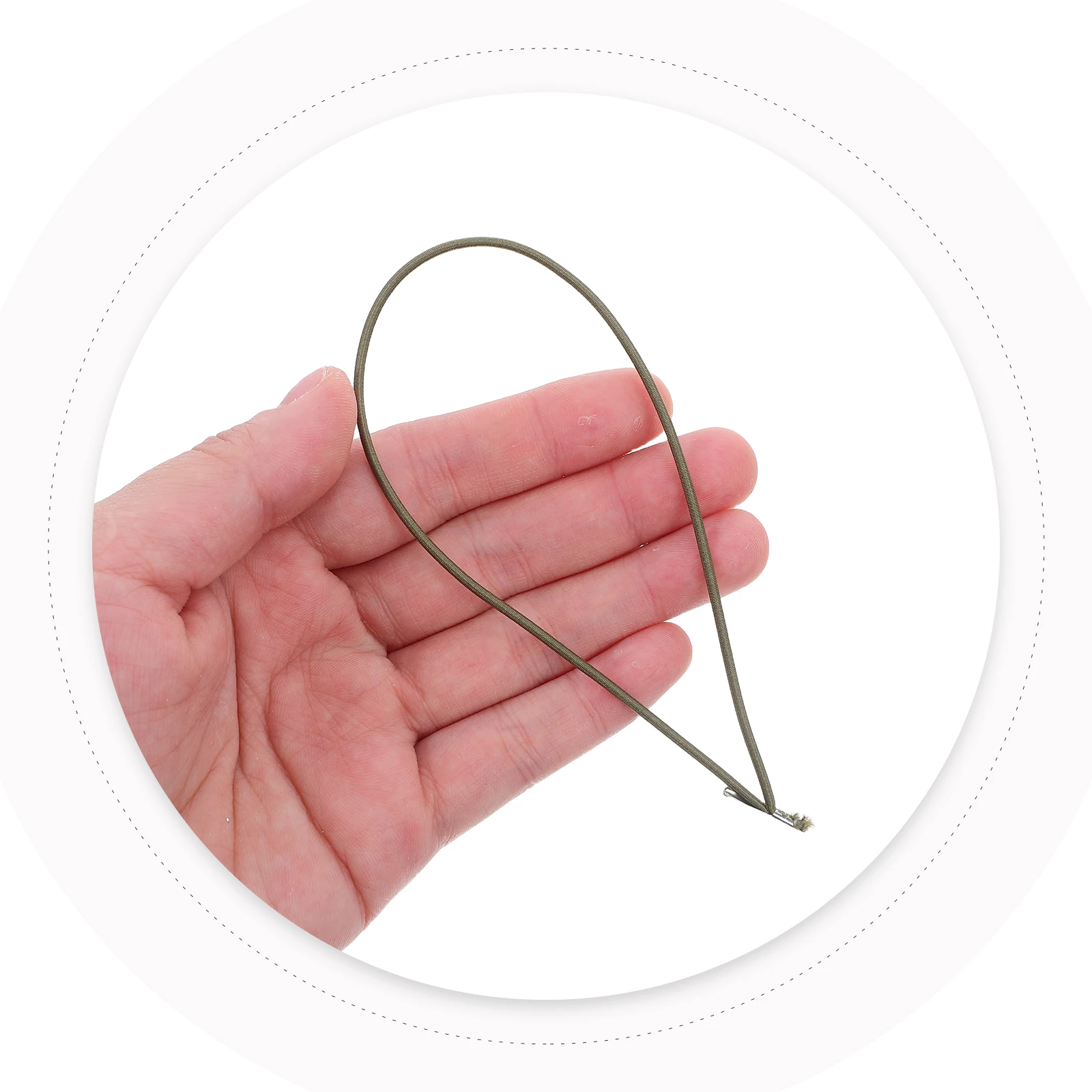 

10Pcs Elastic Band Metal Fasteners 12Cm Stretch Loop DIY Masks Hats Menus Badges Signs Crafting Fastening Elastic Rope