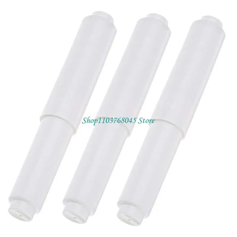 R53F 3Pcs Toilet Paper Holder Insert Plastic Tissue Rollers Replacement Retractable Paper Holder Spindles Rod Enduring
