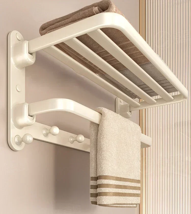 Cream Wind Towel Rack Bathroom Shelf Toilet