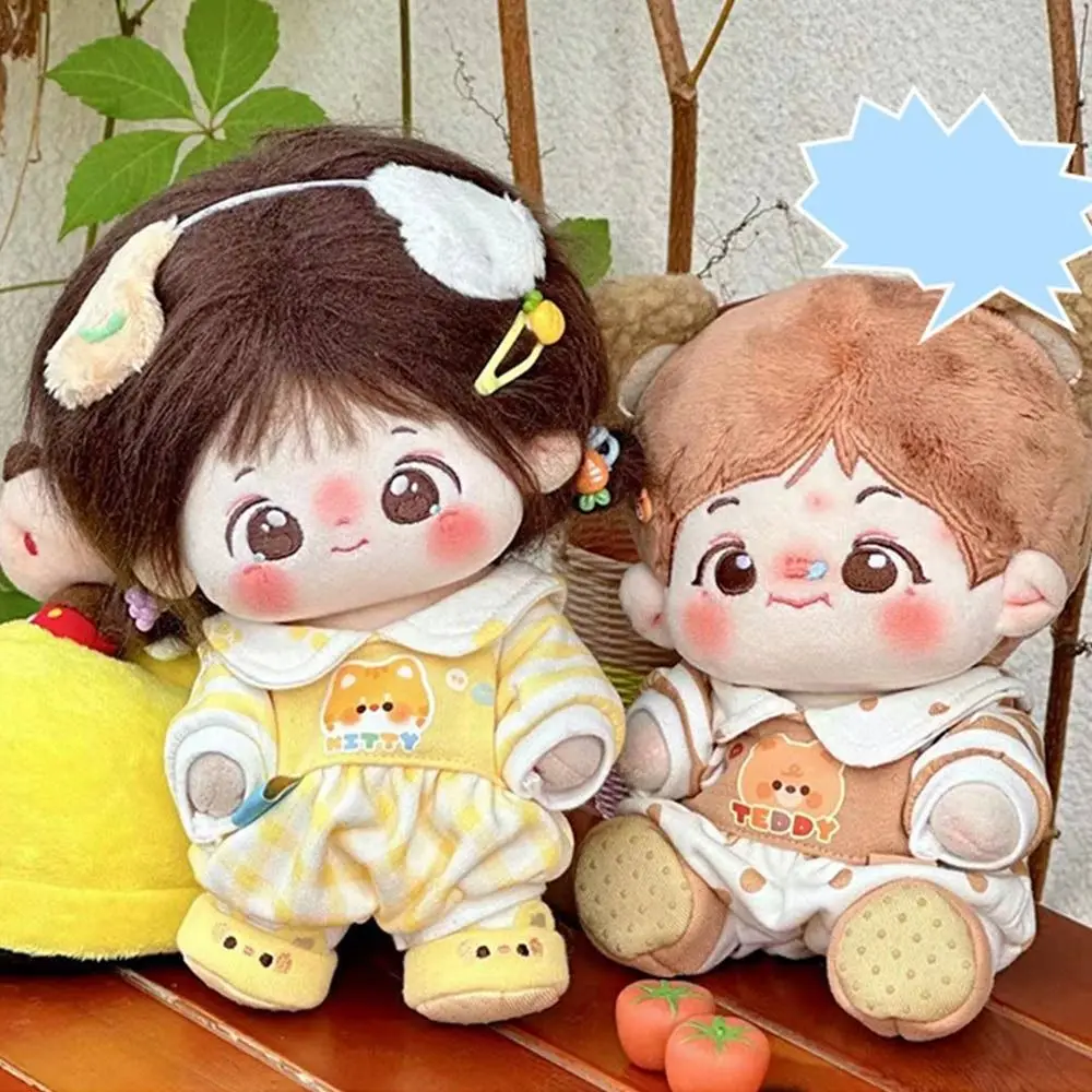 20CM Doll Clothes Cartoon Cat Rabbit Dog Bear Replacement Outfit Cartoon Animal Jumpsuits Toy Multicolor Doll Pajamas