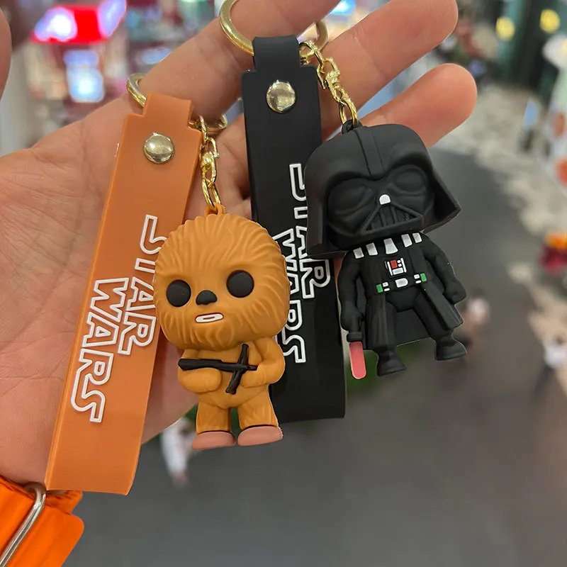 Star War Keychain Darth Vader Master Yoda Figure Doll Keyring Pendent Car Ornaments Key Accessories Jewelry Film Fans Xmas Gift