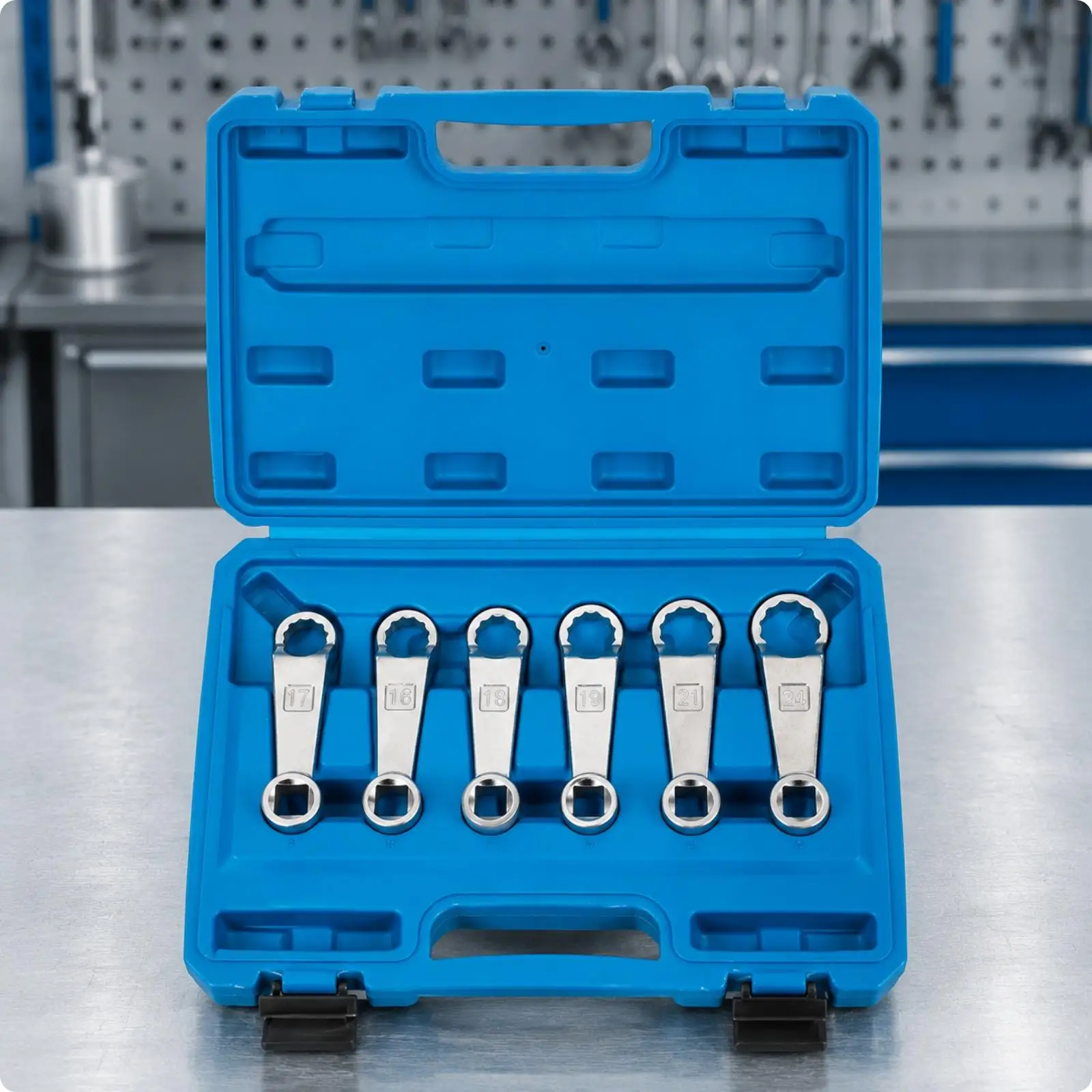 6 Pieces Wheel-Alignment Caster-Angle Wrench Alloy Steel Steel Engine-Mount Servicing Wrench Resistant for Mechanics, Workshop,