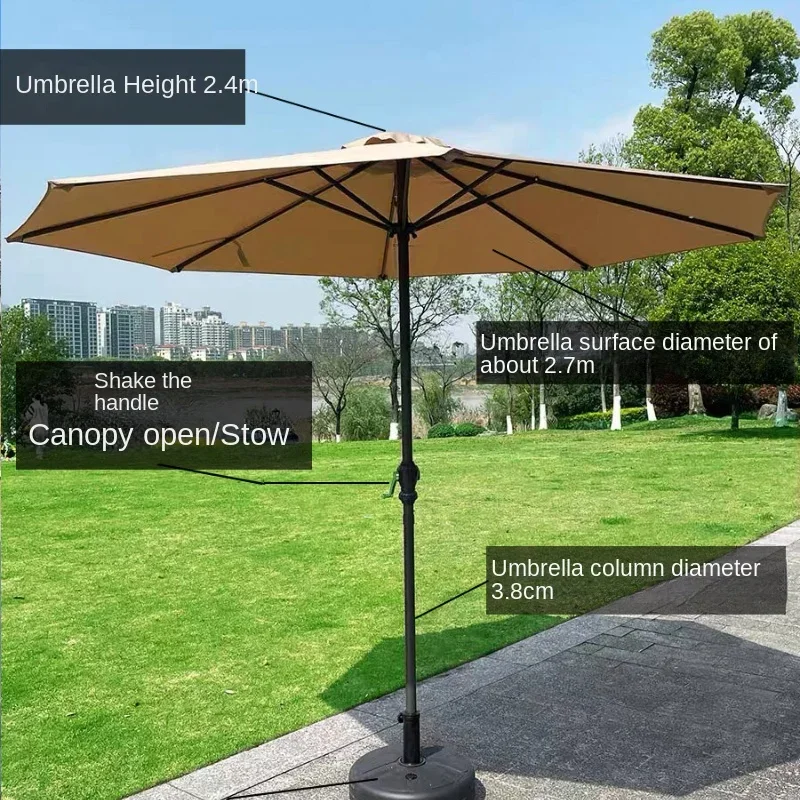 Outdoor parasol, courtyard umbrella, open-air garden, big sun umbrella commercial outdoor stall umbrella outside the villa