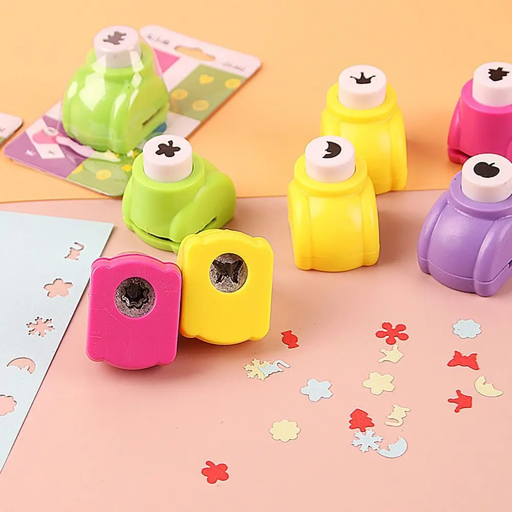 Multi-shape Flower Moon Hole Punch Creative DIY Paper Shaper Cutter Plastic Tags Craft Punch Kids Children Convenient Craft Tool