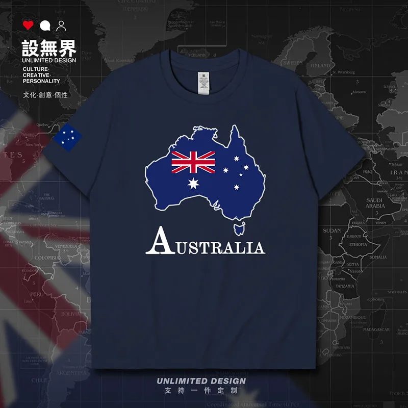 Australia AUS Aussie Australian Map mens t shirt cotton new sporting Short-sleeved brands printed fashion tops summer clothes