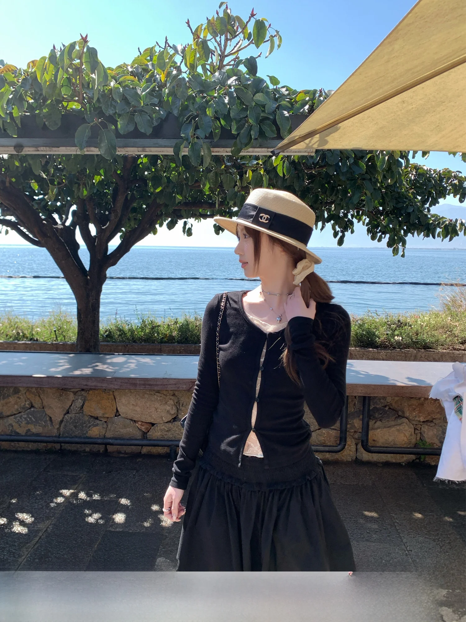 

Ruffle Sve Knitted Sweater Women's Button up Lace Hollow out Slim Fit Long Sve Top Spring Design Casual Faion