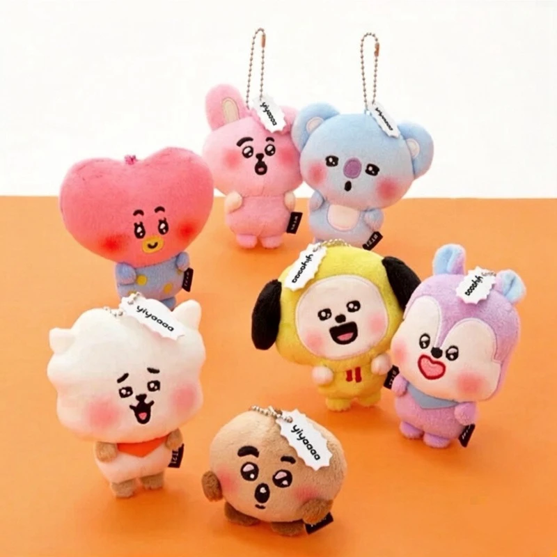 *BT21 Koya Chimmy Mang cute kawaii cartoon plush toy keychain high-value creative anime character peripheral keychain decoration