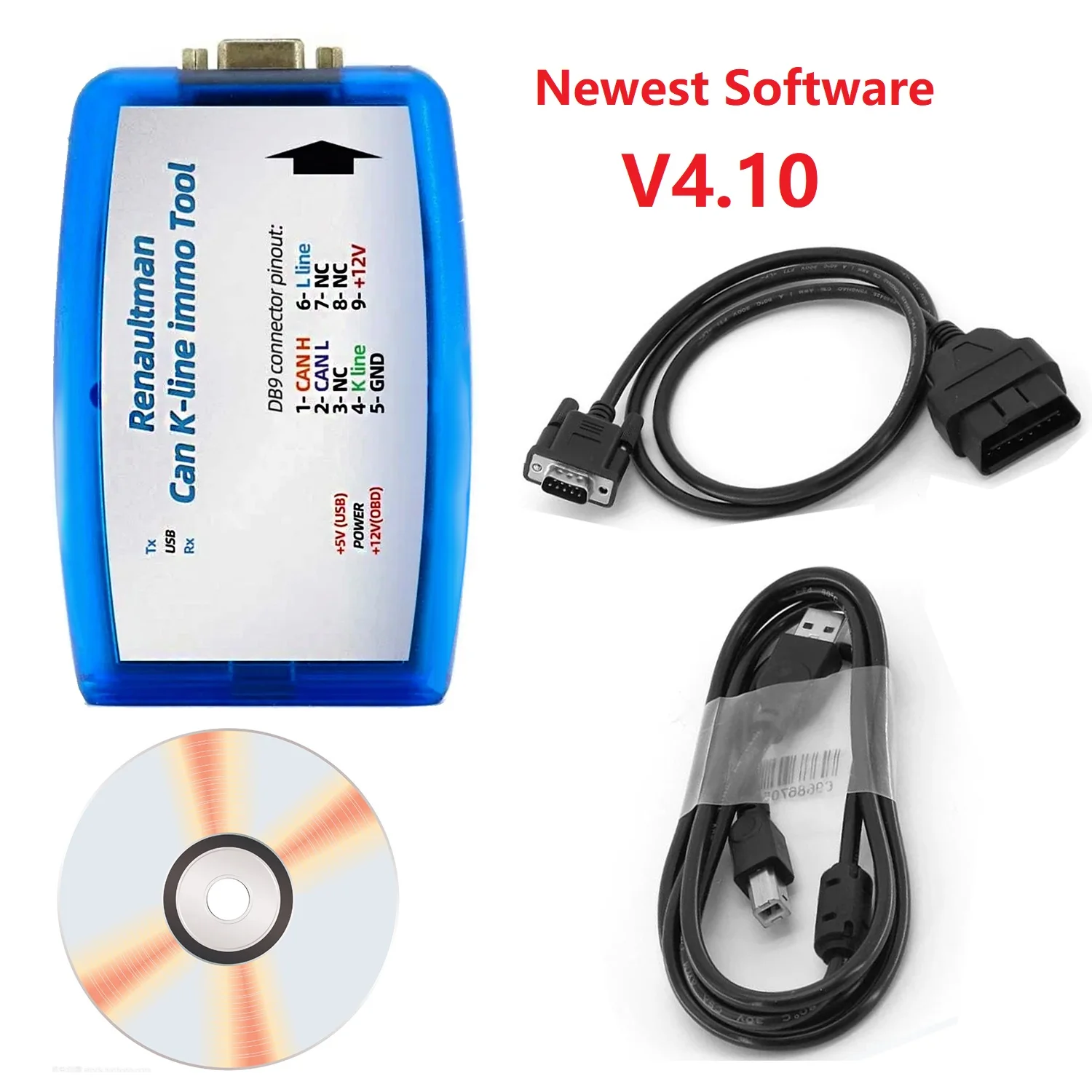 

For Renaultman Can K-line Immo Tool V4.04 V4.10 Support for Renault CAN/K-line ECU Immo Tool OBD2 Programmer Read /Write EEPROM