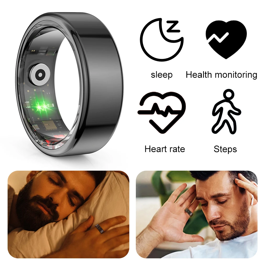 

R02 Smart Ring Health Tracker 5.0 Bluetooth-совместимый фитнес-трекер кольцо несколько спортивных режимов носимые для Android для IOS
