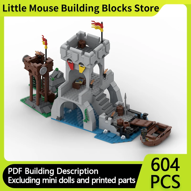 

Medieval Castle Model MOC Building Bricks Castle Bridge Expansion Modular Technology Gifts Holiday Assemble Children Toys Suit