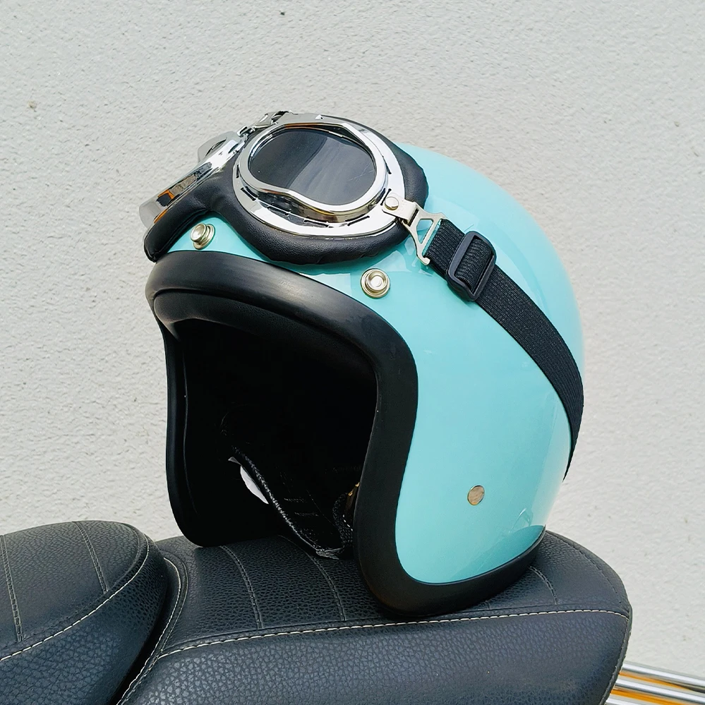 Vintage Motorcycle Retro 500TX 3/4 Open Face Helmet Cafe Racer Vintage TT&COCASCOS Motorcycle Helmet Casco Capacetes - view 2
