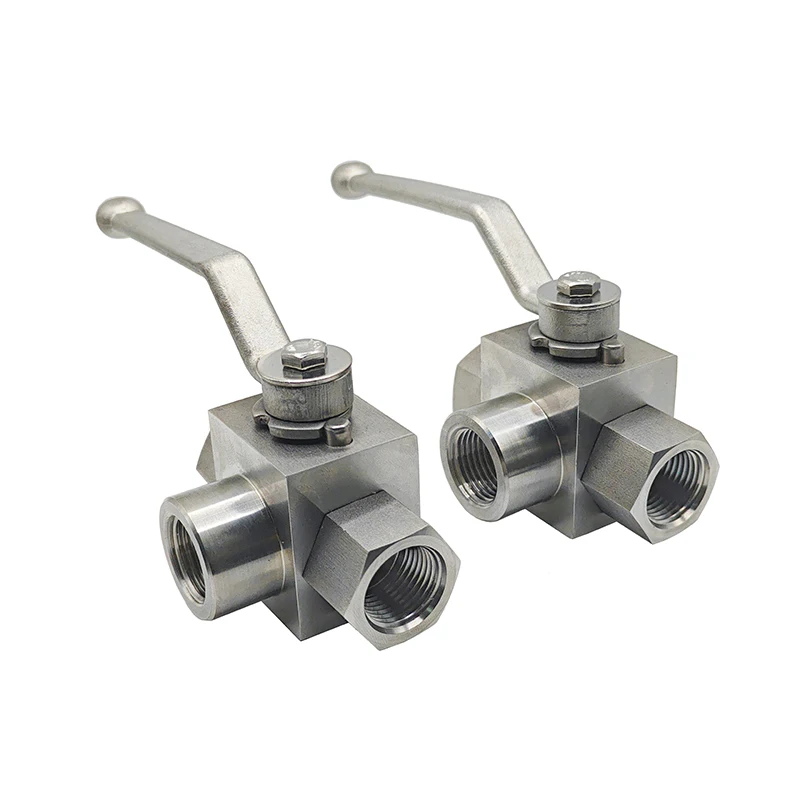 High Pressure Stainless Steel 3-Way Ball Valve L Type Female Thread 1/4\