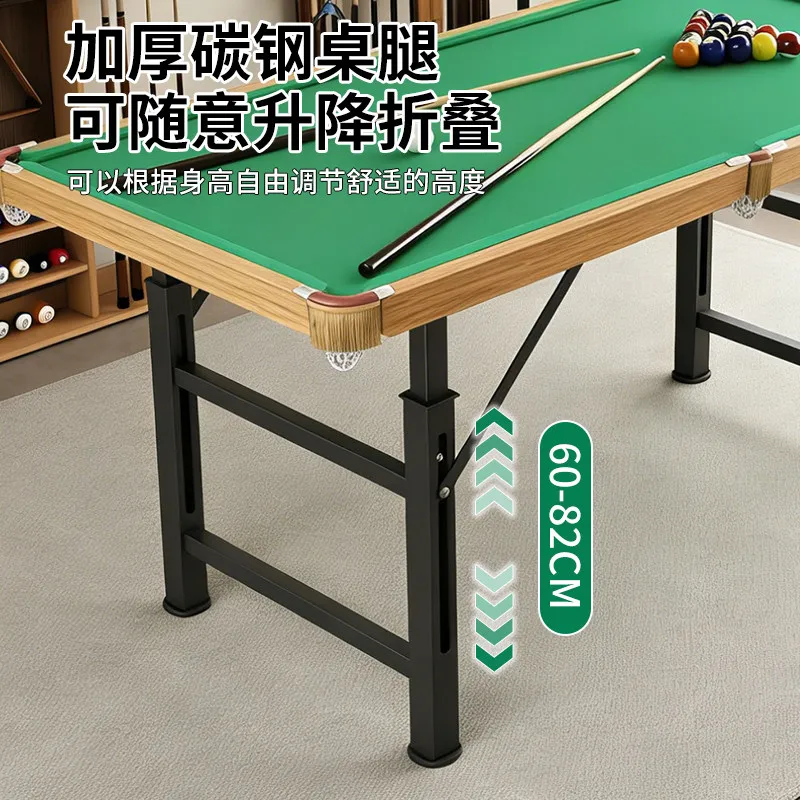 Solid wood pool table Household free-dismantling foldable pool table Upgrade and reinforce indoor pool table