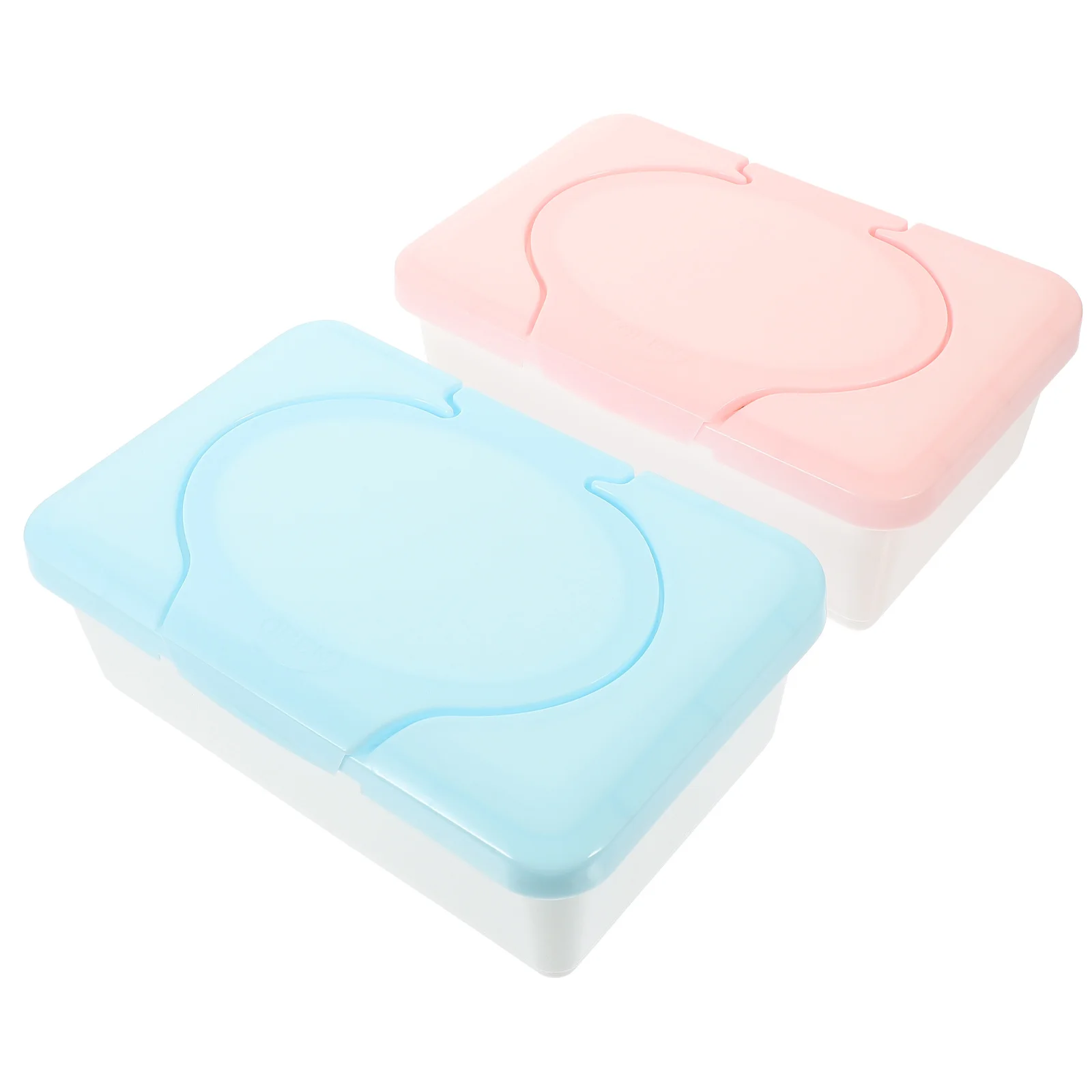 

2Pcs Wet Tissue Boxes Portable Refillable Baby Wipes Dispensers Travel Wipes Container Nursery Bathroom Wipe Dispenser