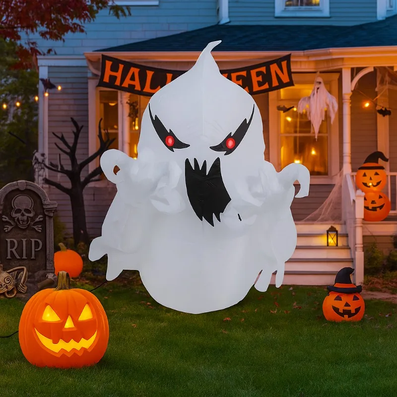 3.4ft brinquedos infláveis fantasma decorações de halloween explodir modelo de terror modelo de festa jardim pátio caminho decorações brilhantes