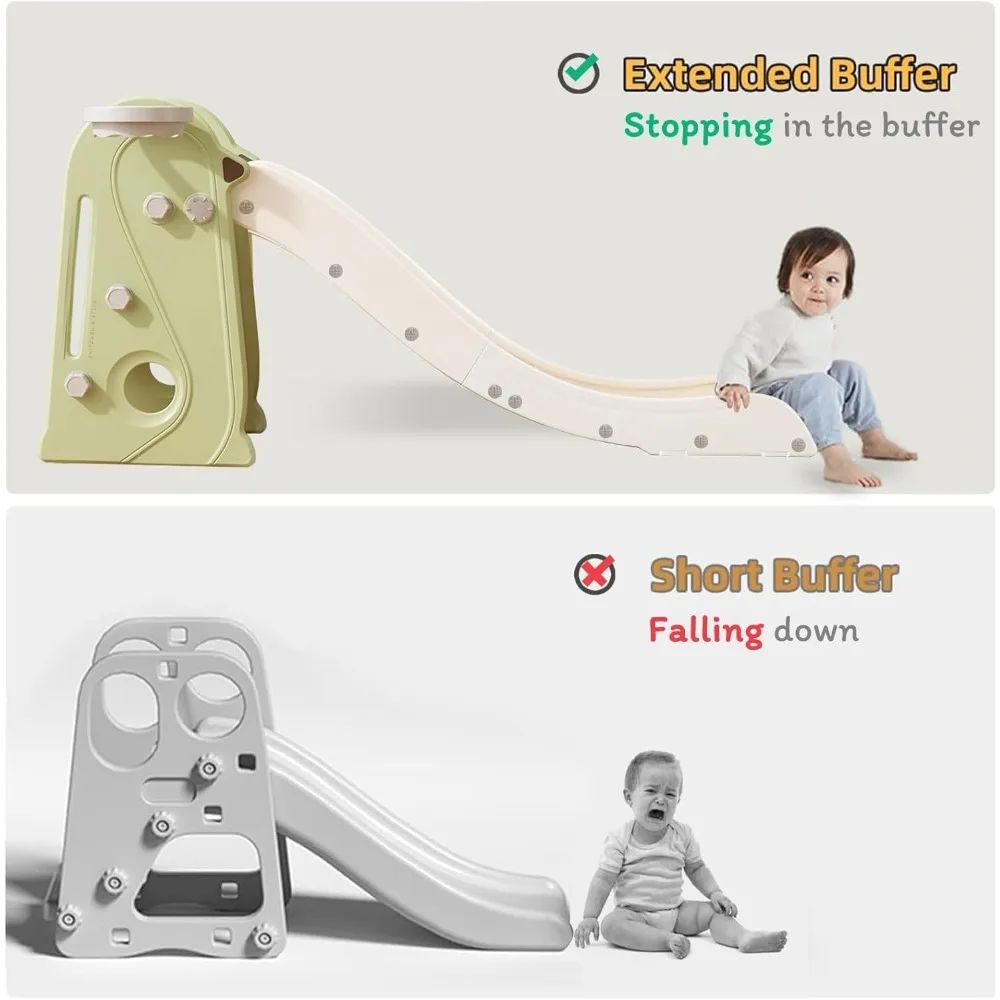 Corrediça infantil conversível 3 em 1 com cesta de basquete para jogos internos e externos