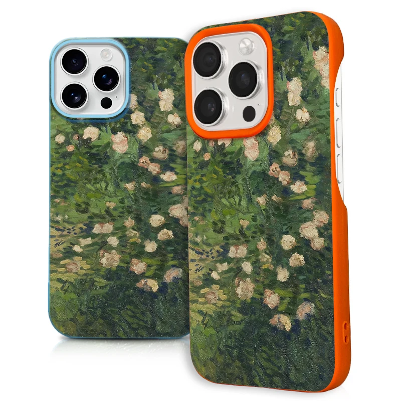 

Floral Phone Case for iPhone 16 15 14 13 12 11 Plus Pro Max Artistic Style Protective Slim Case