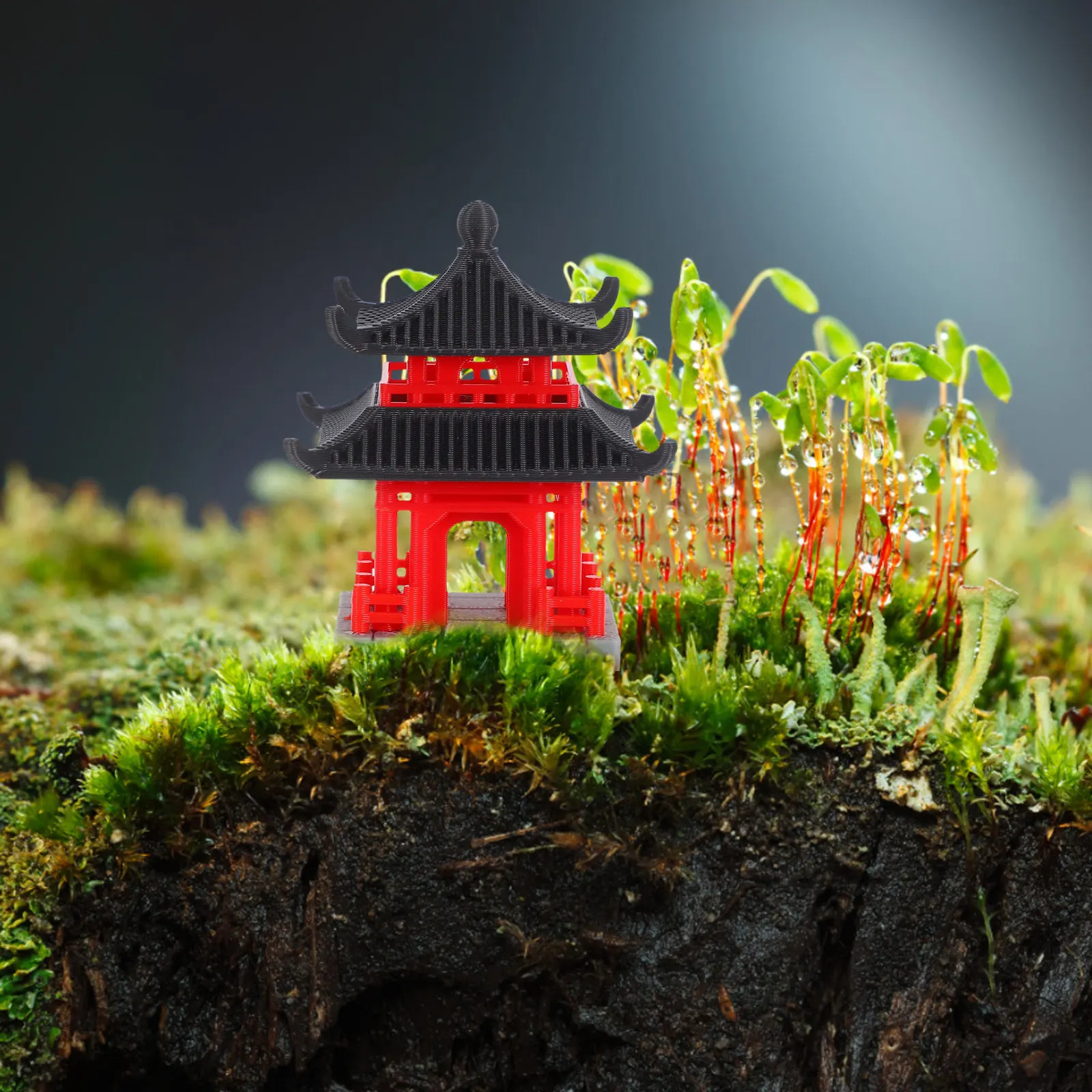 ศาลาจำลองขนาดเล็ก งานฝีมือประณ - Bonsai Garden Landscape Design บทวิจารณ์และราคา