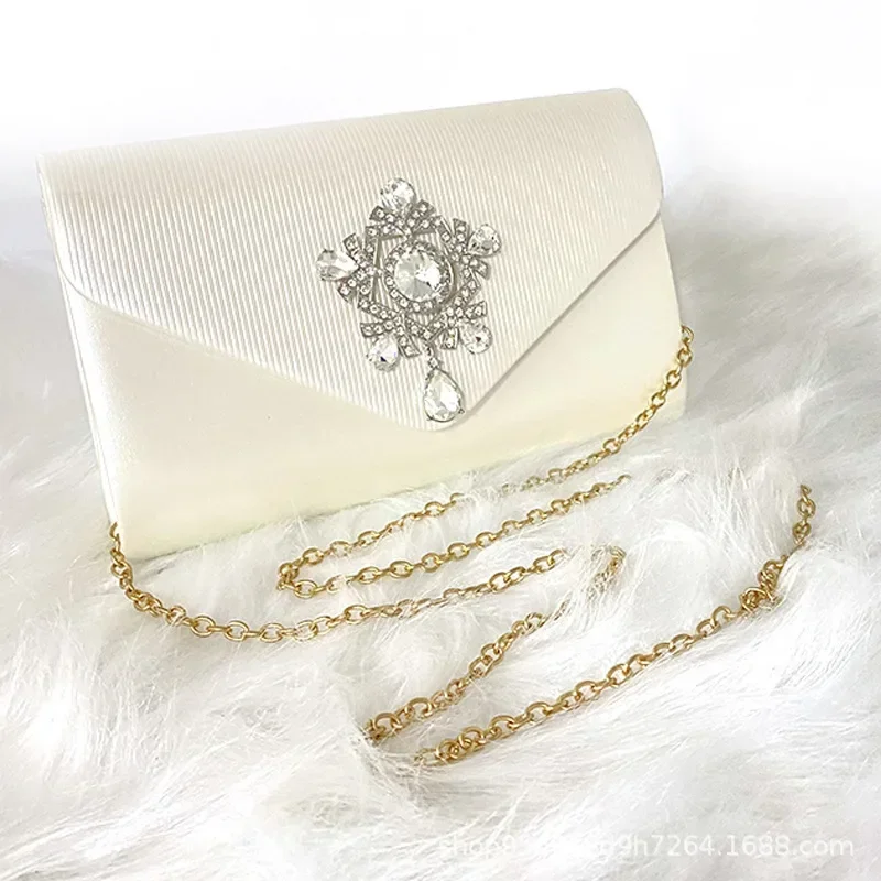 Damen-Clutch, luxuriöse Designer-Abendtasche für elegante Kette, Damen-Handtasche für Party, goldene Umhängetasche für Hochzeit/Dating