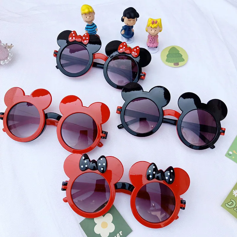 Children\'s Minnie Sunglasses Kids Mickey Flip Shape Glasses Boys And Girls Sunglasses Sunglasses Cute Glasses Frames