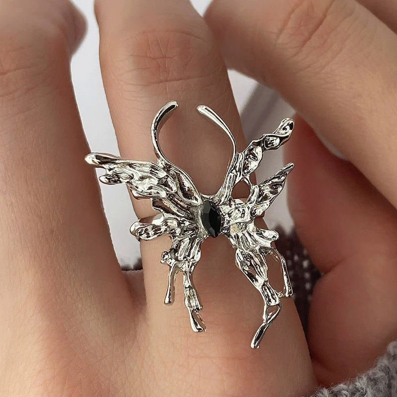 Серебряные-цветные-кольца-бабочки-из-жидкого-металла-для-женщин-розовое-винтажное-открытое-кольцо-черная-смола-геометрические-украшения-на-палец-аксессуары-в-стиле-панк