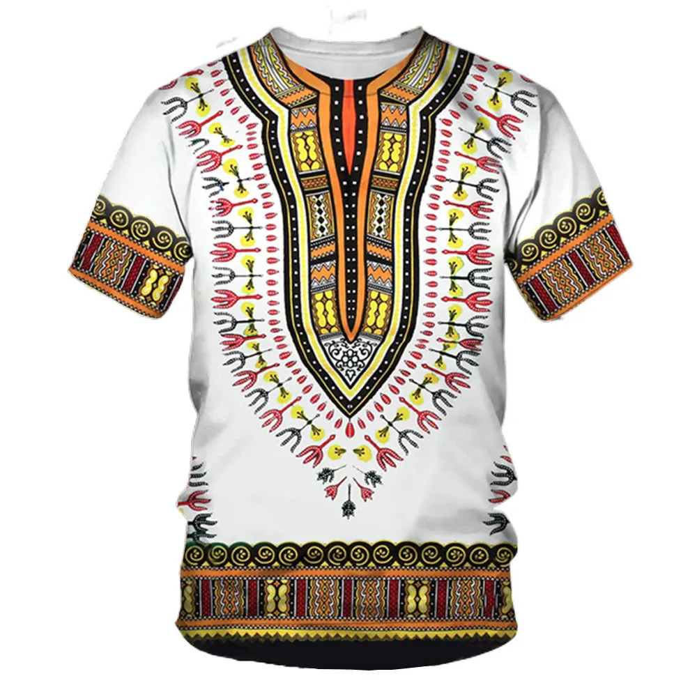 African Traditional Dashiki T-Shirts 3D Print Men Women Short Sleeve T Shirt Harajuku Retro Ethnic Style Tees Top Kids Clothing