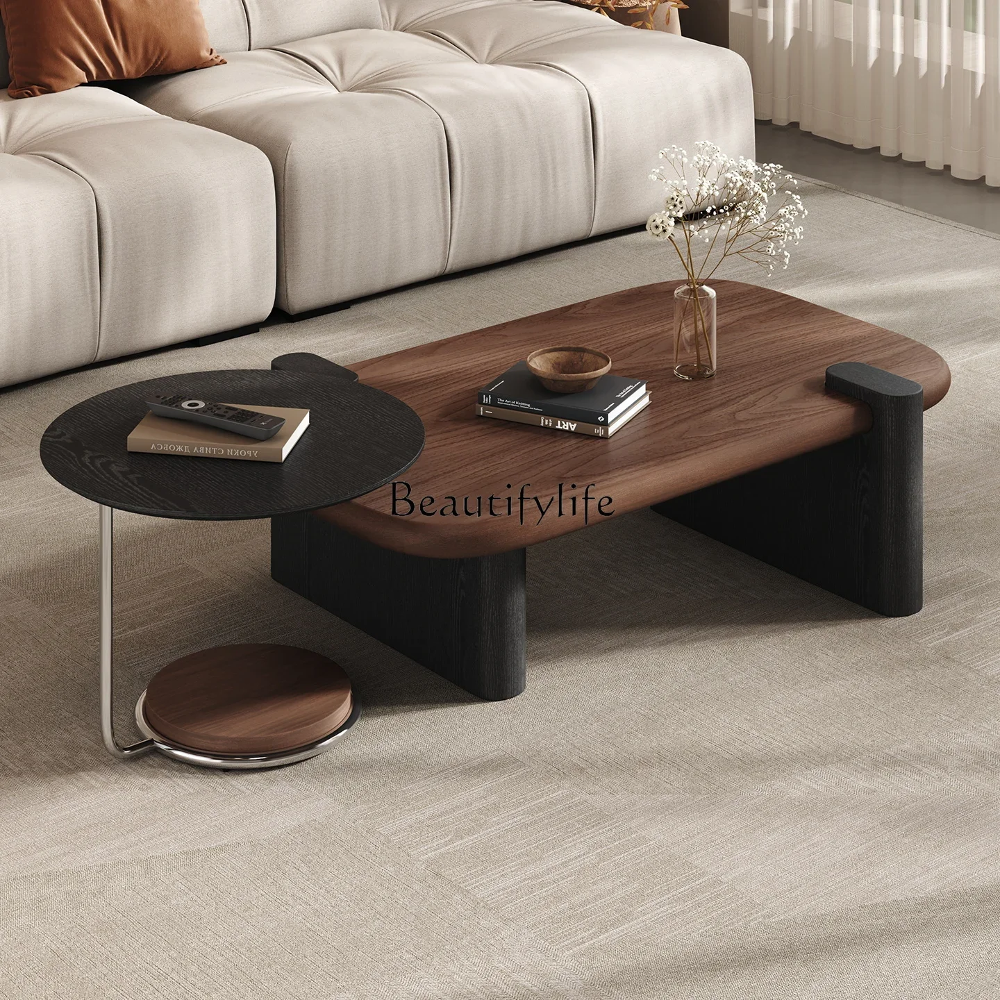 

yj25 Vintage Style Rectangular Coffee Table Set for Living Room Home Use 2025 New Model