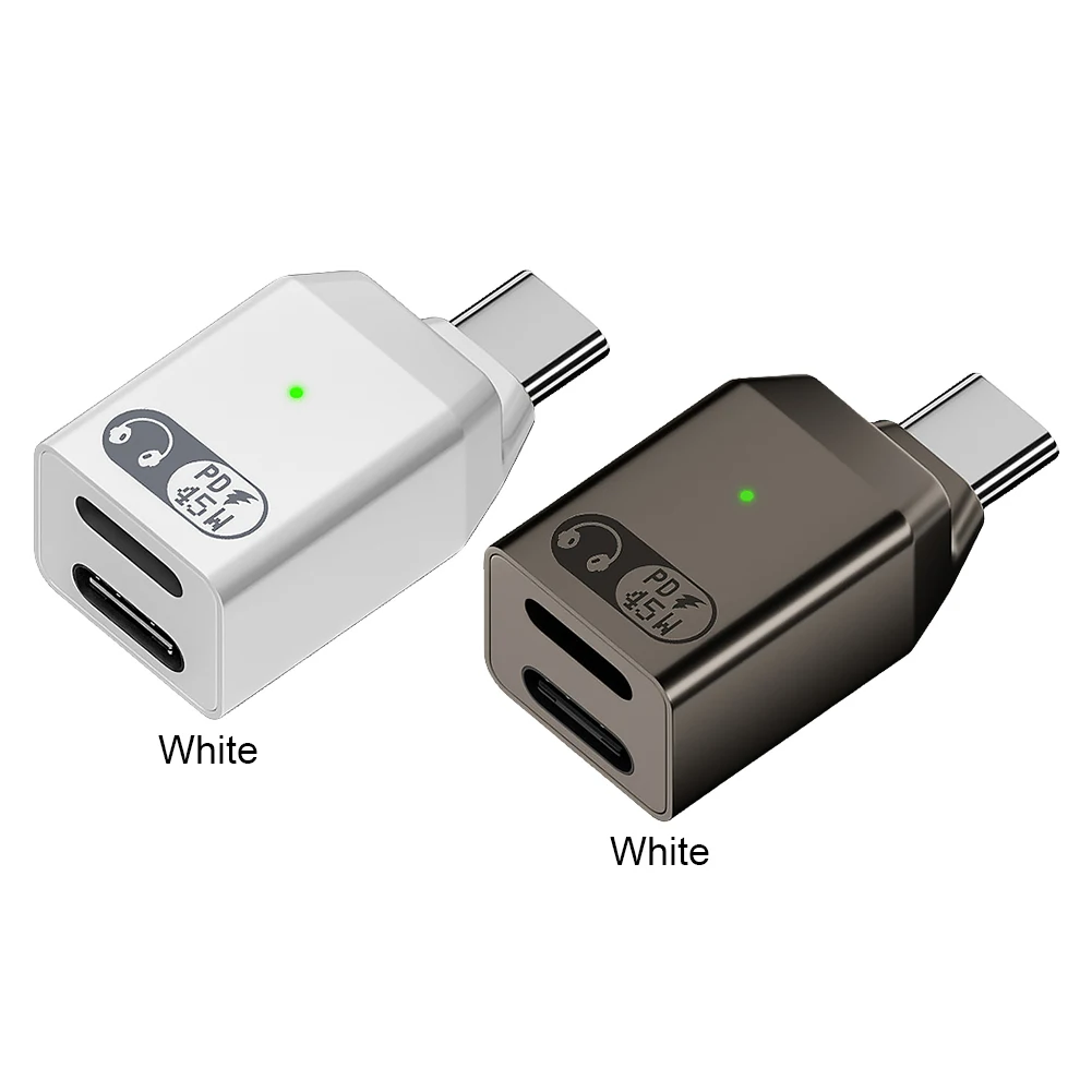 2-in-1 USB C To IOS Audio Adapter PD 60W Headphone and Charger Adapter Type C Fast Charging Adapter USB C Splitter for iPhone 16