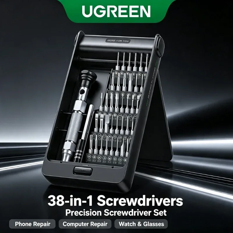 UGREEN 38-in-1 Screwdrivers Precision Screwdriver Set for Phone Computer Watch Laptop Glasses PC Multifunction Disassembly Tool