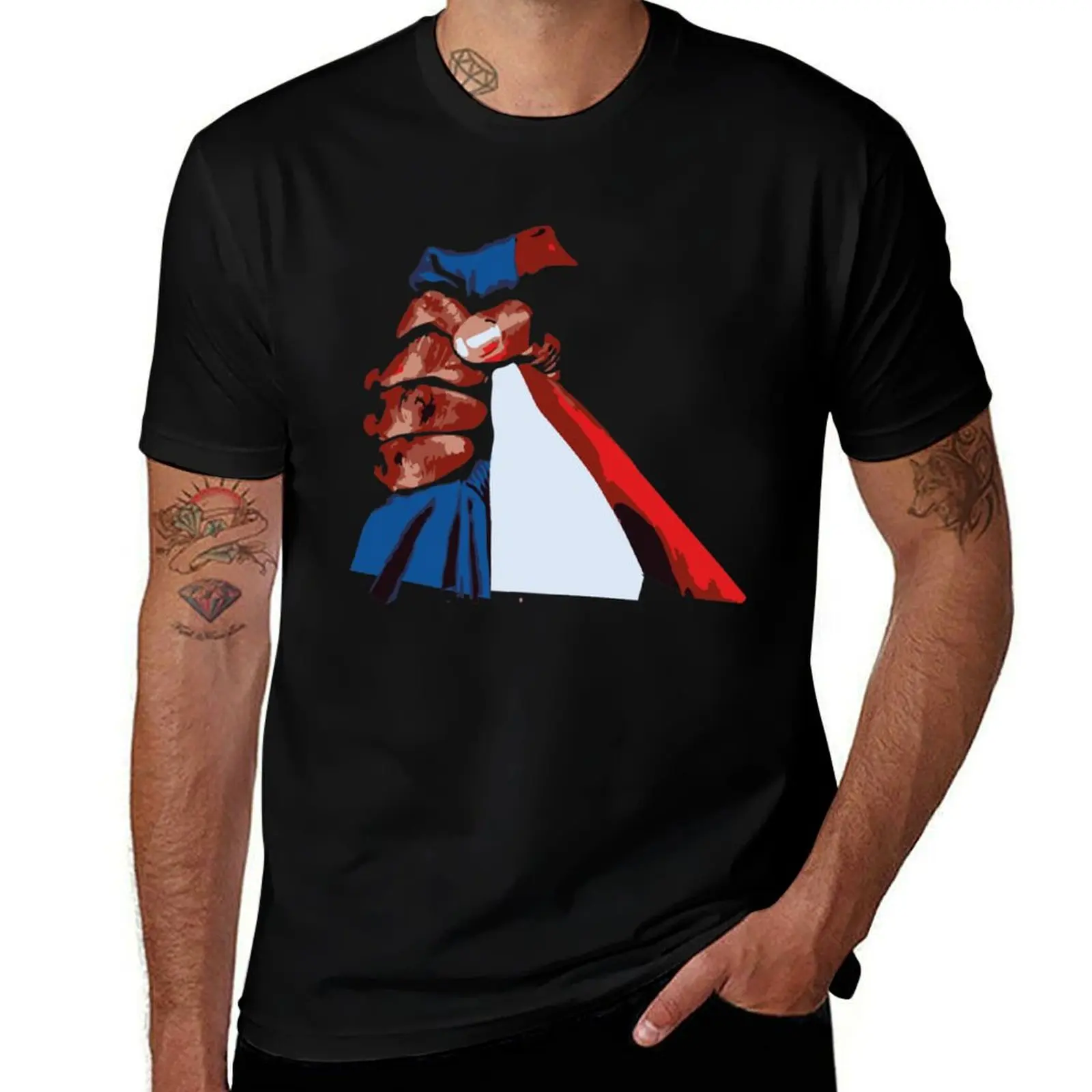 Le combat continue classique T-Shirt Basic Breathable Solid Color T-Shirt