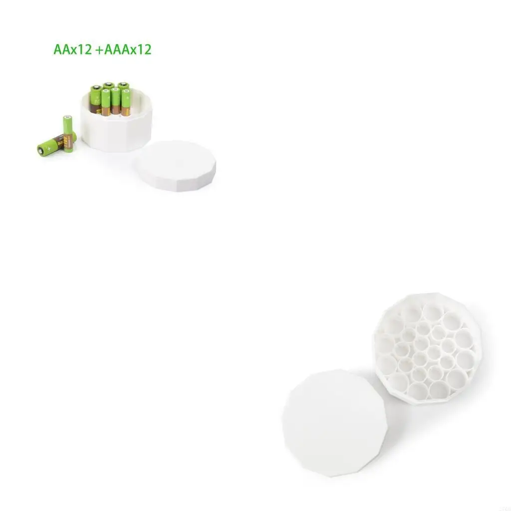 

Portable Battery Storage Container With Cover For 2A 3A Batteries Lightweight Compactly Travel Essential